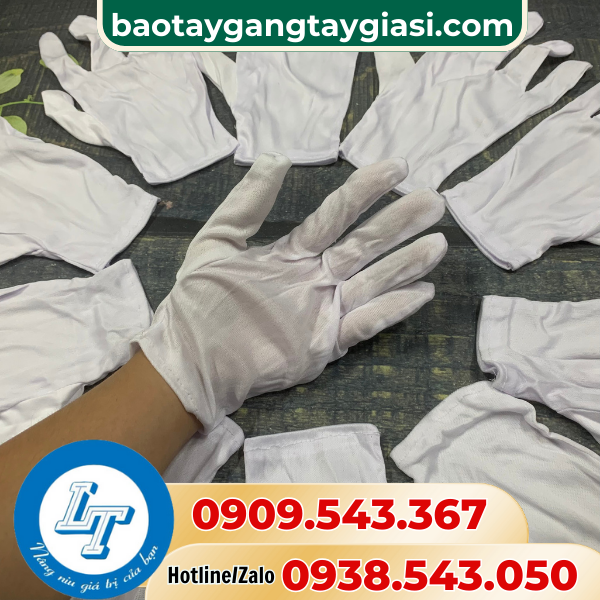 Găng tay thun T10 màu trắng Găng tay thun T10