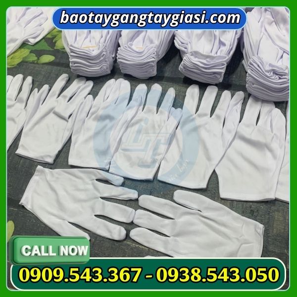 Găng tay thun màu trắng T8 Găng tay thun màu trắng T8