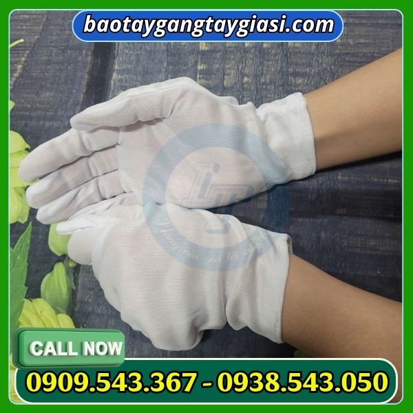 Găng tay thun t8 màu trắng Găng tay thun t8 màu trắng