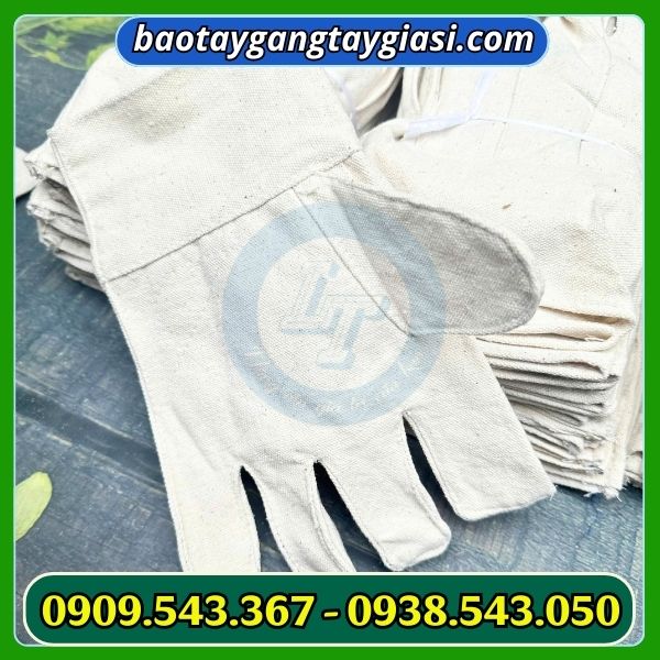 Găng tay vải bạt chống cắt, chống mài mòn tốt Găng tay vải bạt