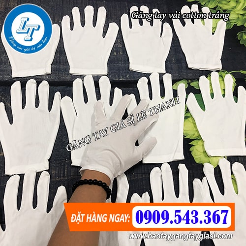 găng tay vải cotton trắng ít nhăn nhàu găng tay vải cotton trắng ít nhăn nhàu