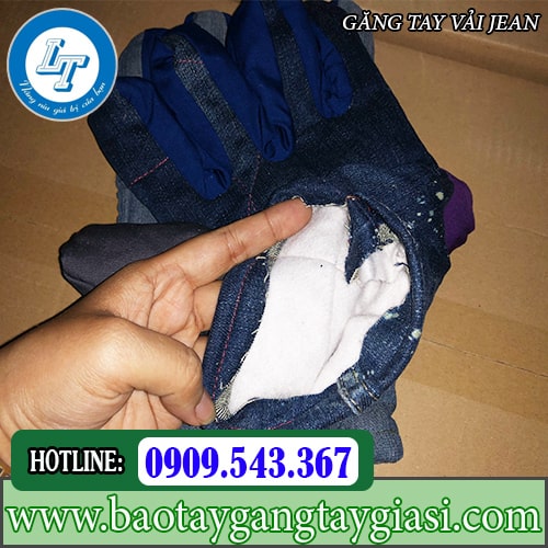 Găng tay vải jean giá rẻ