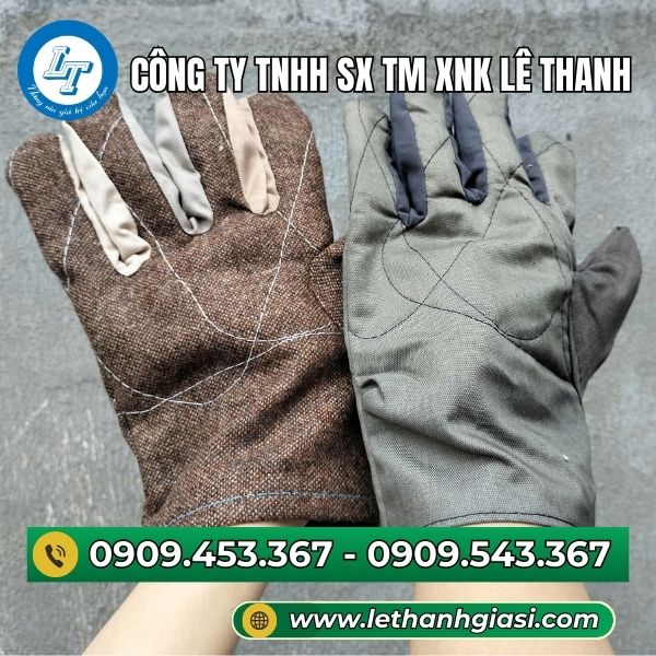 Găng tay vải mập dày đẹp 2 lớp Găng tay vải mập