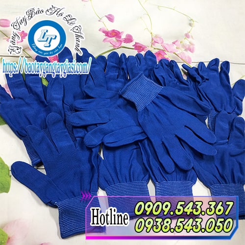 Gằng tay vải mỏng màu xanh