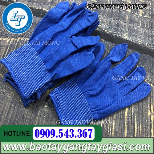 Găng tay vải mỏng Găng tay vải mỏng