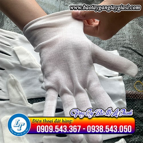 Găng tay vải thun PE có độ co giãn tốt