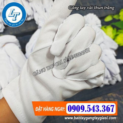 găng tay vải thun trắng co giãn tối ưu găng tay vải thun trắng co giãn tối ưu