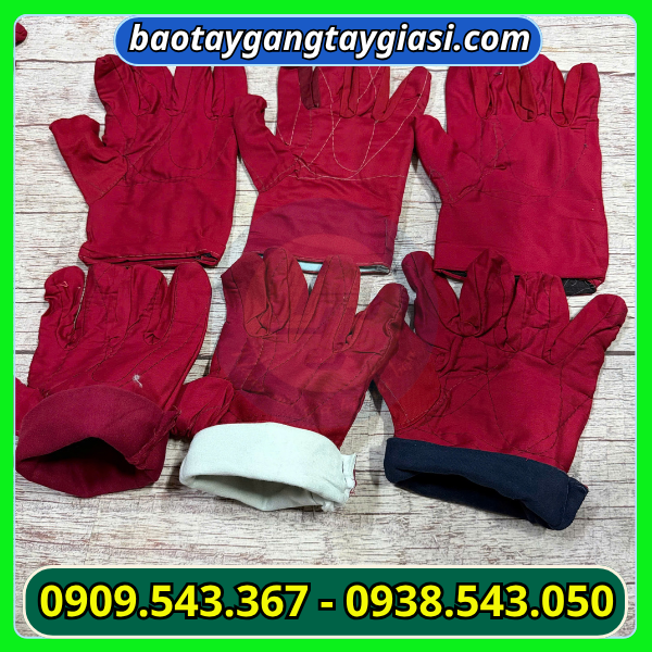 Găng tay vải kaki giá rẻ Găng tay vải kaki