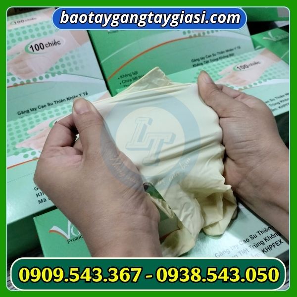 Găng tay y tế vglove latex không bột