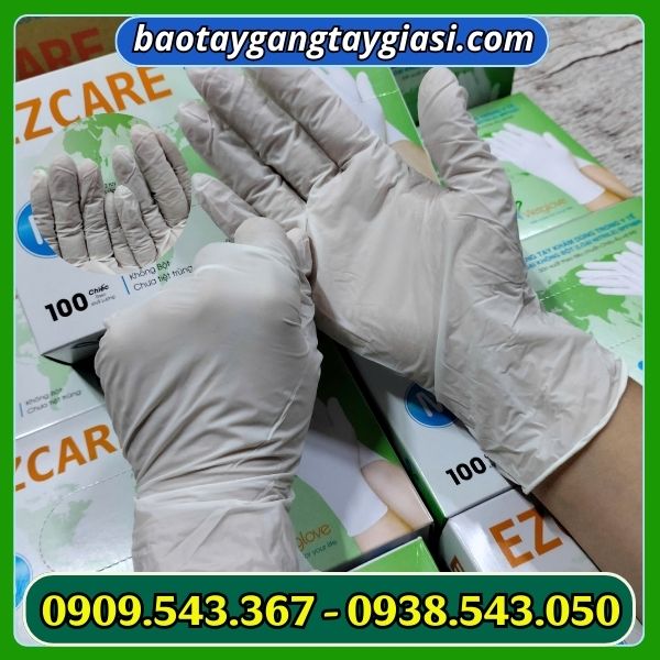 Găng tay y tế thiết kế đầu ngón nhám Găng tay y tế không bột