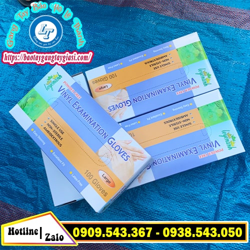 Găng tay vinyl không bột trong suốt Găng tay vinyl không bột trong suốt