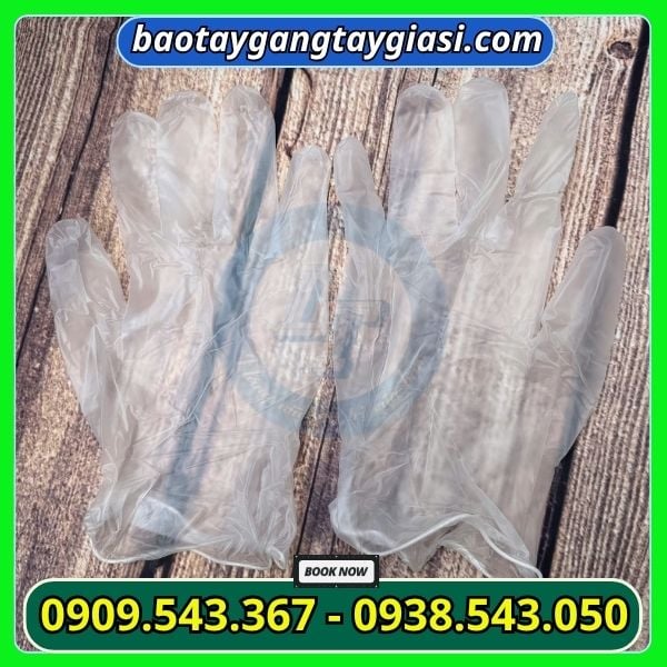 Găng tay vinyl trong suốt phù hợp nhiều công việc Găng tay vinyl trong suốt