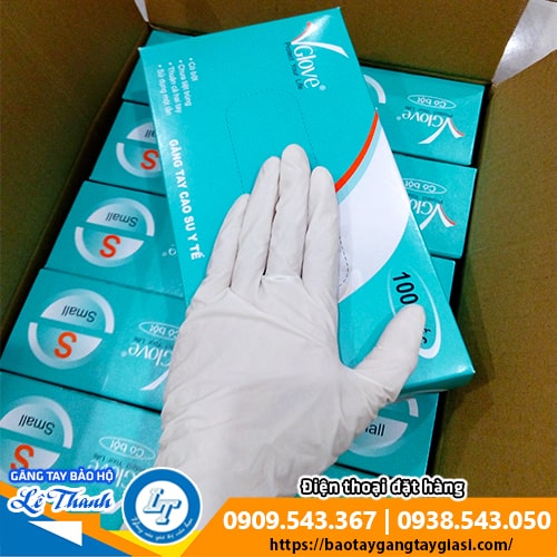 Găng tay y tế có bột độ đàn hồi cao Găng tay y tế có bột độ đàn hồi cao