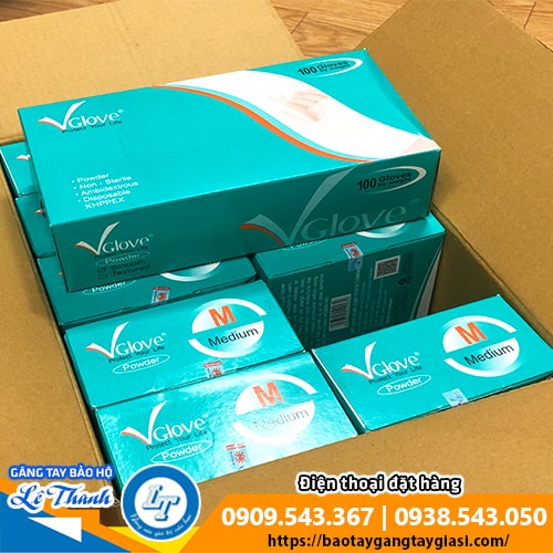 Găng tay y tế có bột thùng 10 hộp