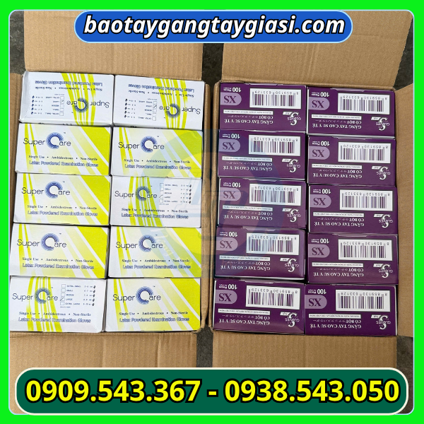 Găng tay y tế latex có bột
