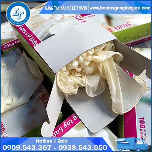 Găng tay y tế HTC Silky Soft không bột không gây kích ứng Găng tay y tế HTC Silky Soft không bột không gây kích ứng