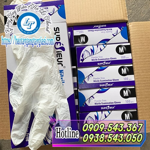 Găng tay y tế không bột dẻo dai chống rách chống đâm thủng Găng tay y tế không bột dẻo dai chống rách chống đâm thủng