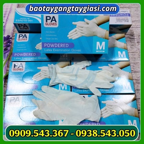 Găng tay y tế latex có bột hộp 100 cái Găng tay y tế latex có bột