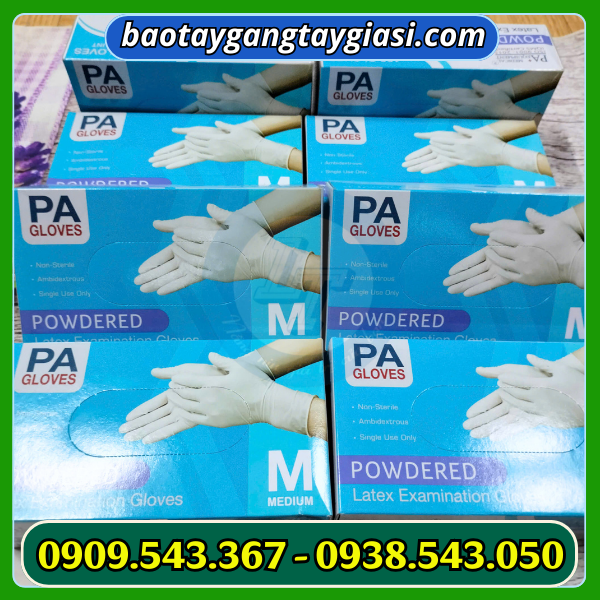 Găng tay y tế latex có bột giá sỉ Găng tay y tế latex có bột