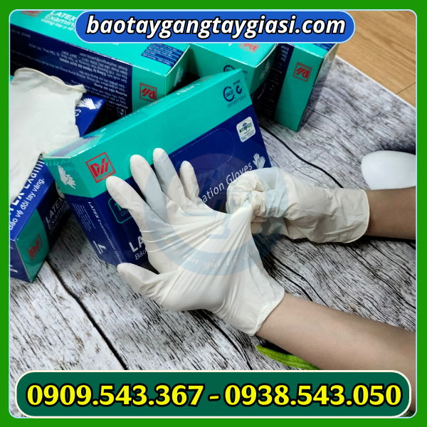 Găng tay y tế latex có bột