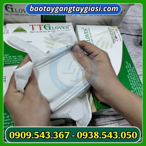 Găng tay y tế nitrile không bột màu trắng Găng tay y tế nitrile không bột màu trắng
