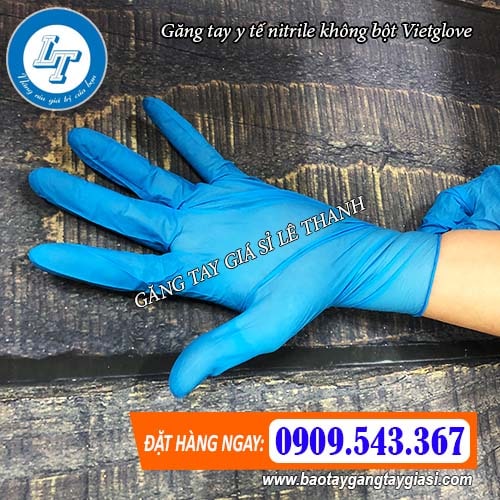 găng tay y tế nitrile không bột vietglove không gây kích ứng da tay găng tay y tế nitrile không bột vietglove không gây kích ứng da tay