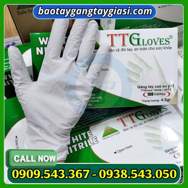 Găng tay y tế TT GLoves nhám đầu ngón tay