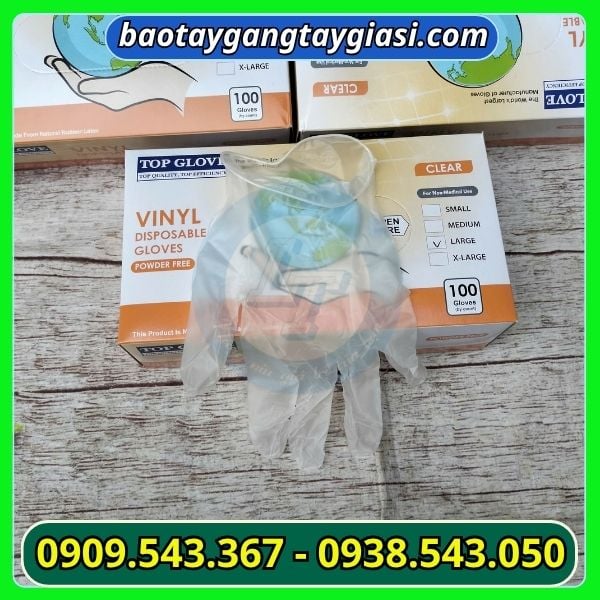 Găng tay Vynil trong suốt giá rẻ Găng tay Vynil trong suốt