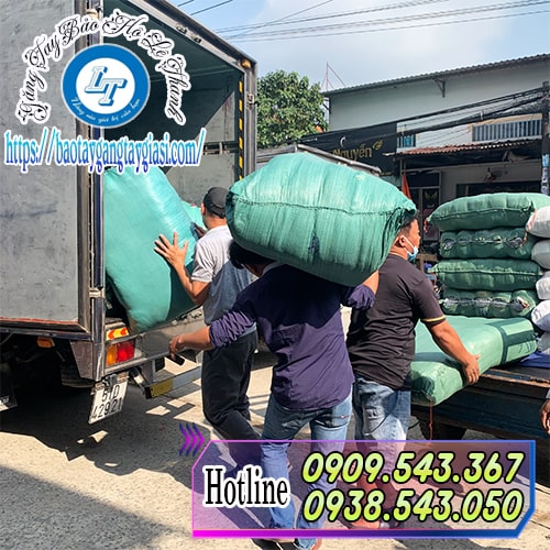 Giao găng tay len bảo hộ phủ cao su