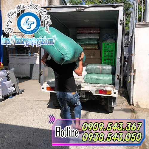 Giao găng tay vải thun trắng T5 cho khách