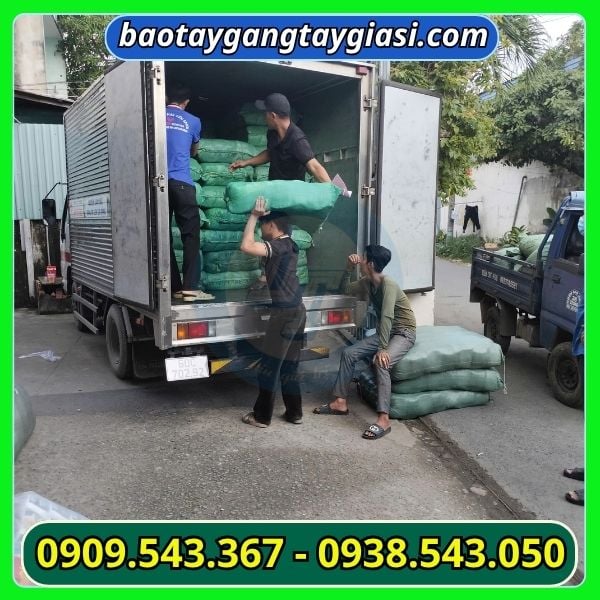 Giao hàng nhanh chóng Găng tay len poly trắng 40g