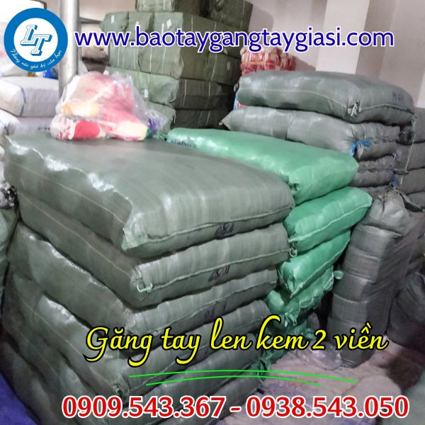 Kho sỉ Găng tay len kem 2 viền loại 90g Găng tay len kem 2 viền loại 90g