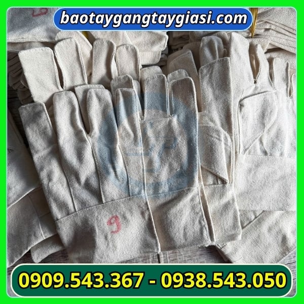 Găng tay vải bạt số 9 giá tốt Găng tay vải bạt số 9