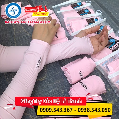 Ống tay chống nắng màu hồng siêu co giãn Ống tay chống nắng màu hồng siêu co giãn