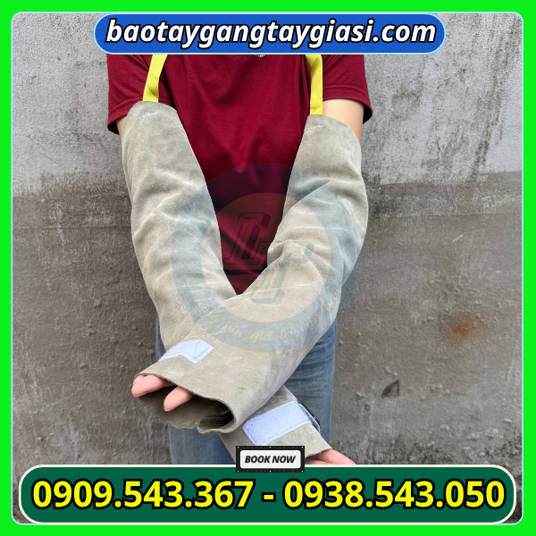 Ống tay da hàn đeo dễ dàng bảo vệ tay tốt Ống tay da hàn màu đẹp