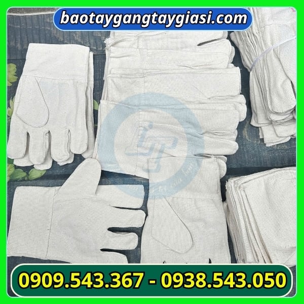 Găng tay vải bạt số 9 bền dày Găng tay vải bạt số 9