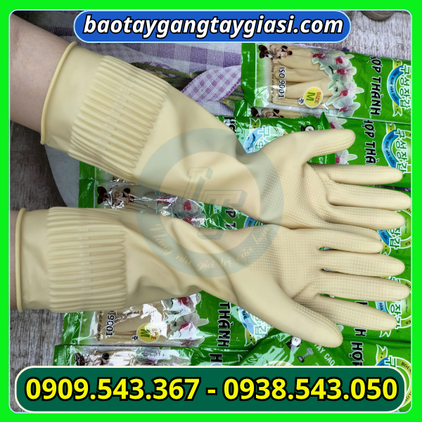 Găng tay cao su hợp thành size M đeo chắc tay Găng tay cao su hợp thành size M