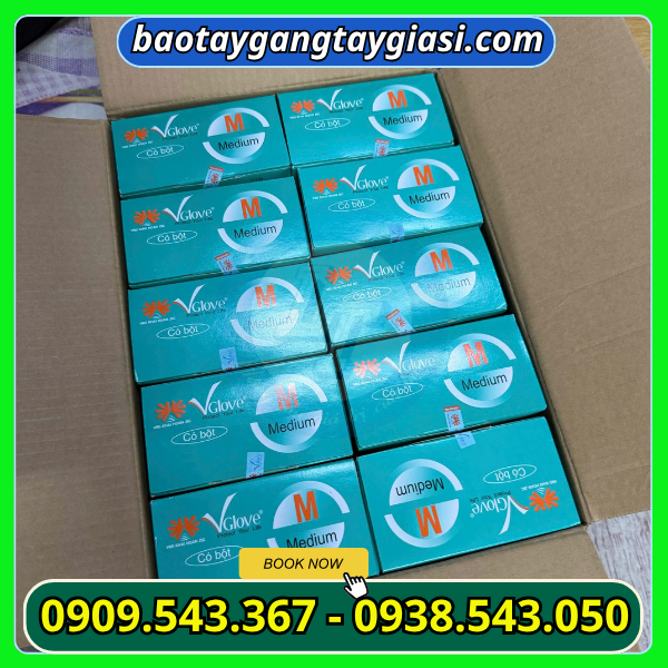 Thùng 10 hộp găng tay y tế Vglove Thùng 10 hộp găng tay y tế Vglove