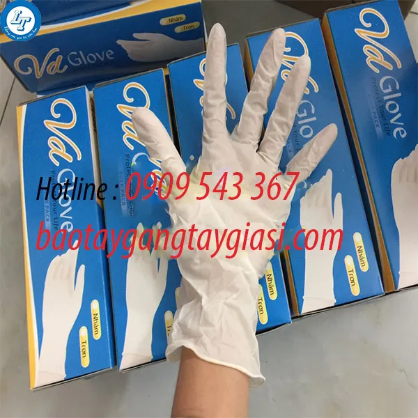 GĂNG TAY Y TẾ VD GLOVE CÓ BỘT