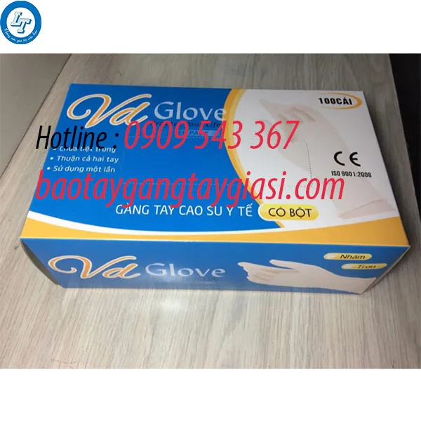 GĂNG TAY Y TẾ VD GLOVE CÓ BỘT