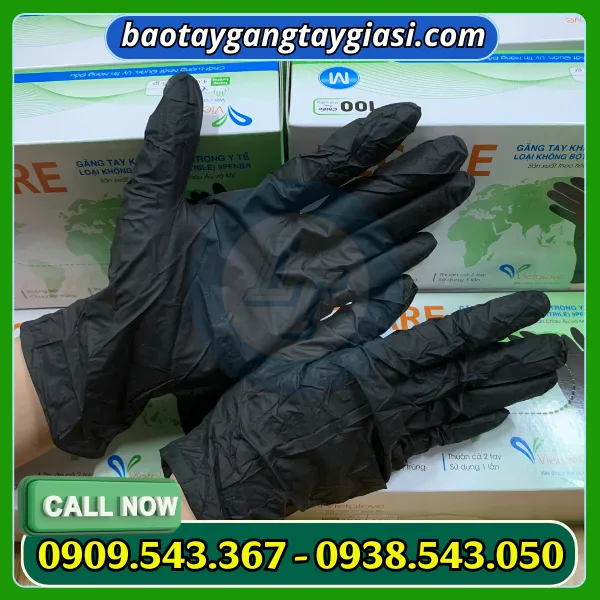GĂNG TAY Y TẾ NITRILE CÓ BỘT GIÁ SỈ