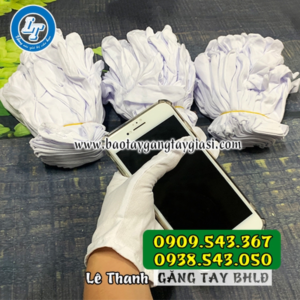 GĂNG TAY VẢI THUN TRẮNG