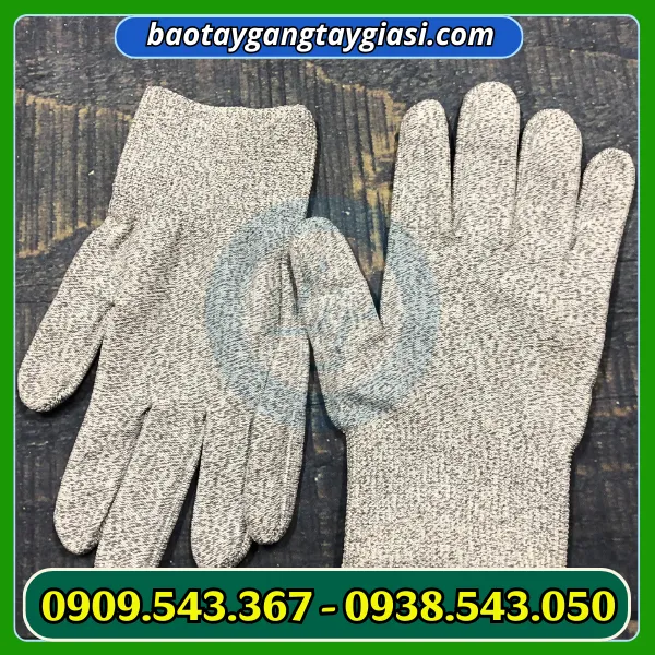 GĂNG TAY CHỐNG CẮT KHÔNG VIỀN MÀU XÁM