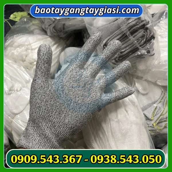 GĂNG TAY CHỐNG CẮT KHÔNG VIỀN MÀU XÁM