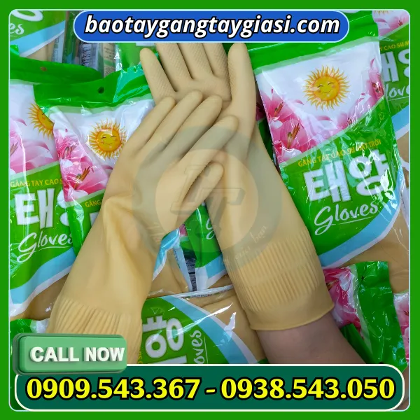 GĂNG TAY CAO SU MẶT TRỜI