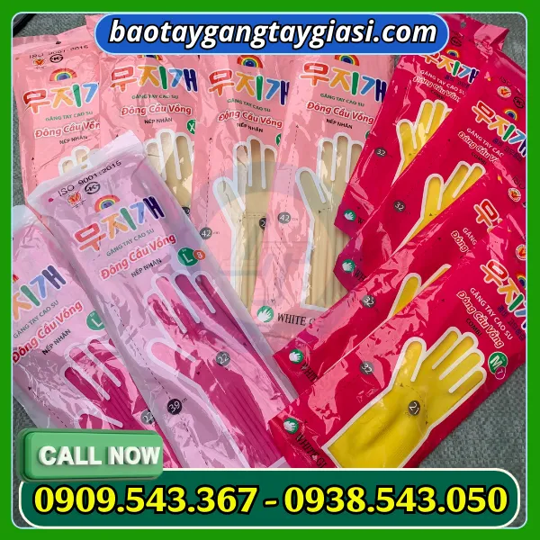 GĂNG TAY CAO SU ĐÔNG CẦU VỒNG
