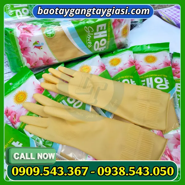 GĂNG TAY CAO SU MẶT TRỜI
