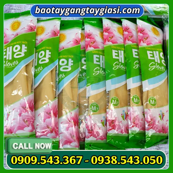 GĂNG TAY CAO SU MẶT TRỜI