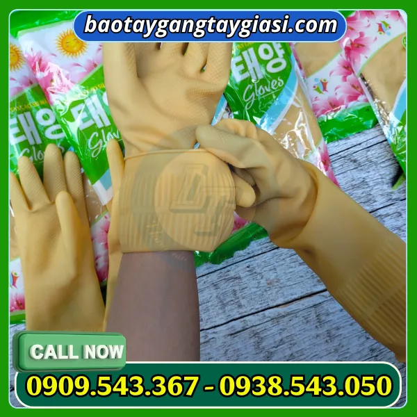 GĂNG TAY CAO SU MẶT TRỜI