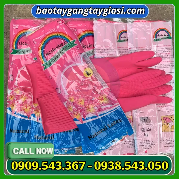 GĂNG TAY CAO SU SẮC CẦU VỒNG GIÁ SỈ